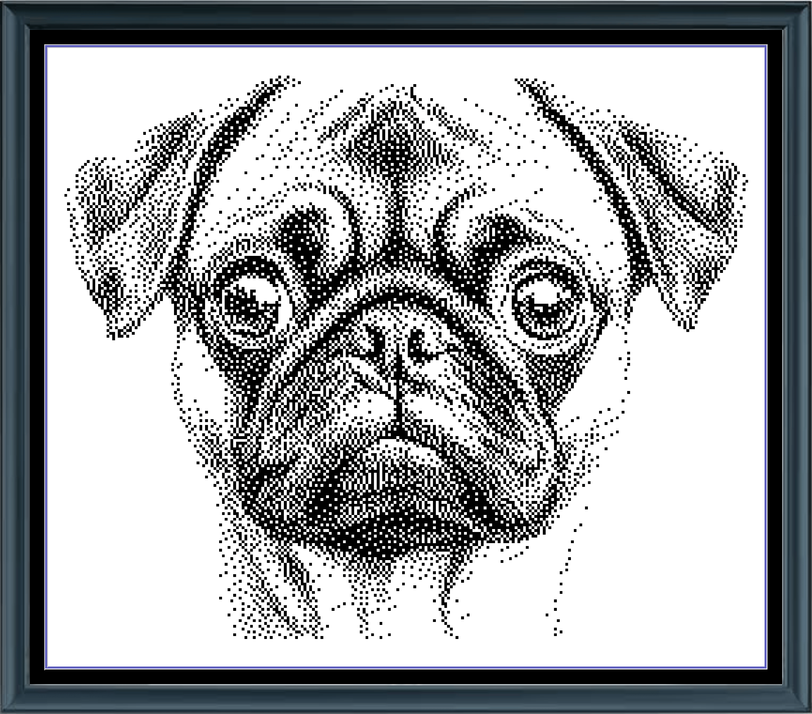 Stitching Jules Design Cross Stitch Pattern Pug Dog Breed Monochrome Counted Cross-Stitch Pattern (Digital Download)